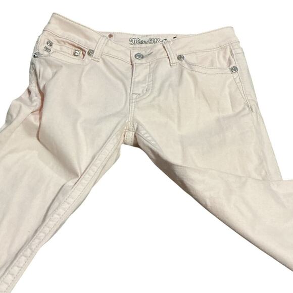 Miss Me Light Peach Cropped Jeans Size 29 Y2K 2000s Retro - Picture 12 of 13